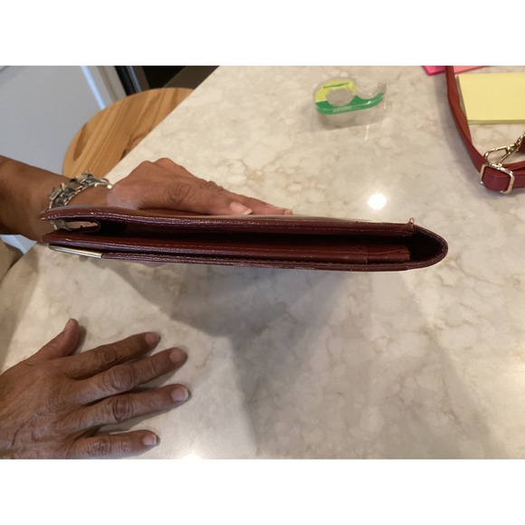 Cartier Clutch Bag Leather Gold Corner Detail Vintage - Picture 9 of 11